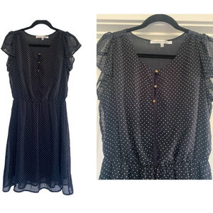 Collective Concepts Black Polka Dot Mini Dress